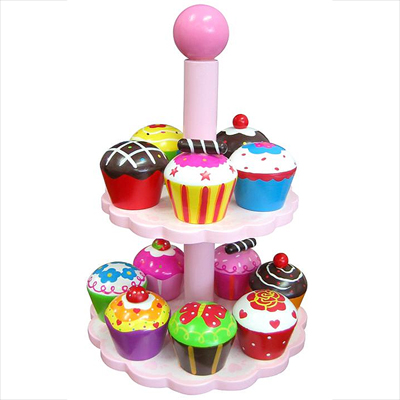 Wooden High Tea Cake set