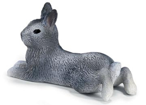 Schleich - Grey Pygmy Rabbit Lying - 14416.