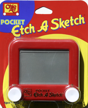 Pocket Etch-A-Sketch Drawing Screen.