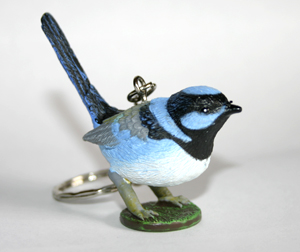 Splendid Bue Fairy Wren Replica Key Ring