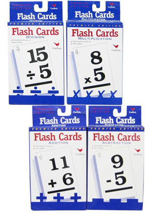 Math Flash Cards set of 4 x 50