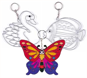 Suncatcher Key Rings 3 pk