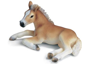 Schleich 13292 Haflinger Foal (lying) RETIRED