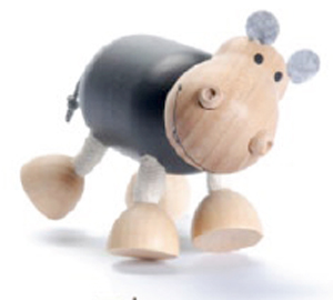 AnamalZ Hippo Wooden Figure