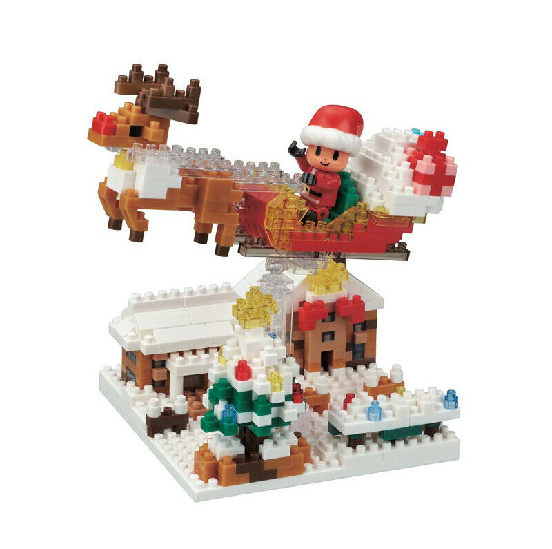 NANOBLOCK Christmas Night with Santa & Reindeer - Construction Block Set NBH-19