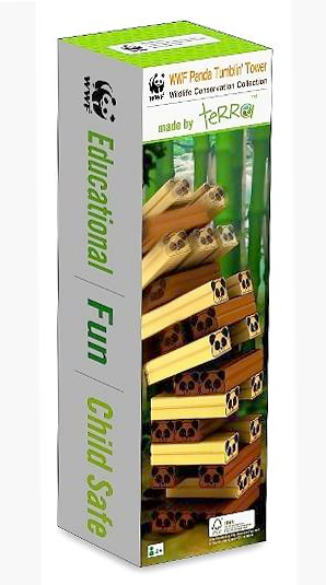 WWF Panda Tumbling Tower -Wooden