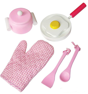 Cooking utensils 7pcs Set Pink - Wooden