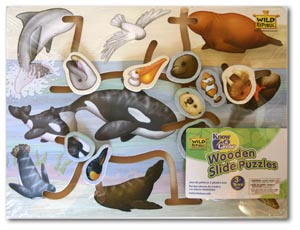 Wooden Slide Puzzle Aquatic.