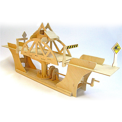 Truss Design Swing Bridge Working Wooden Construction Kit