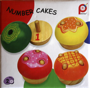 Wooden Number Cakes - Numbers teaching aid
