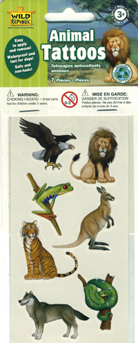 Animal Theme Tattoos - 7 pack