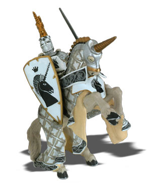 Papo - Unicorn Knight and Rearing Horse