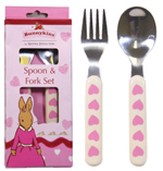 Bunnykins Fork and Spoon Set - Pink