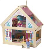 Timber Dolls House with furniture doll houses