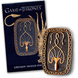 HBO Game of Thrones Prop - Greyjoy Sigil Shield Pin 