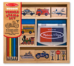 Wooden Vehicle Stamp Set