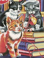 Reeves Junior Paint by Numbers - Kittens on Books