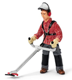 Schleich - Worker with Brush Cutter - 13458
